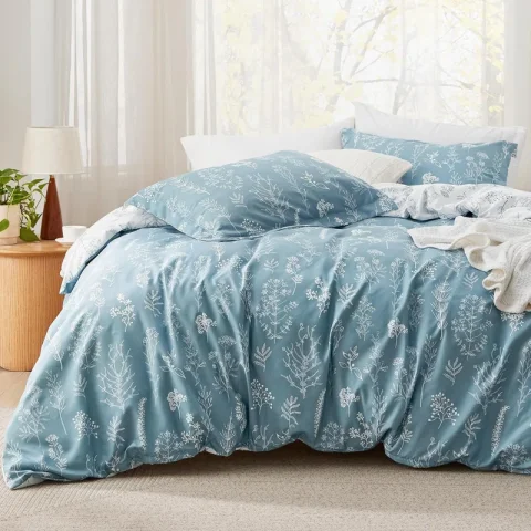 Best Seller Bedsure Comforter Set Reversible Cute Floral Bedding, 89GSM