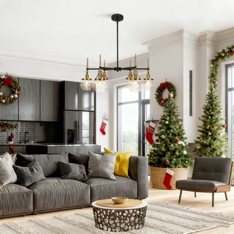 Buy Loram 6-Light Dimmable Drum Chandelier Online