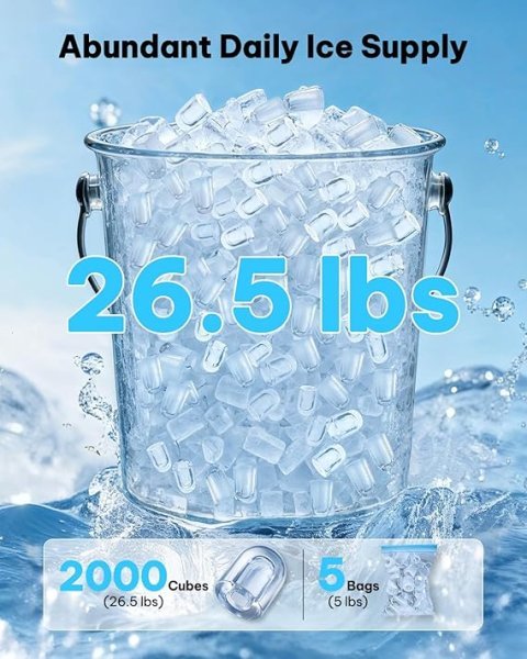Buy Silonn Countertop Ice Maker | Fast 26.5 lbs/24H Bullet Ice