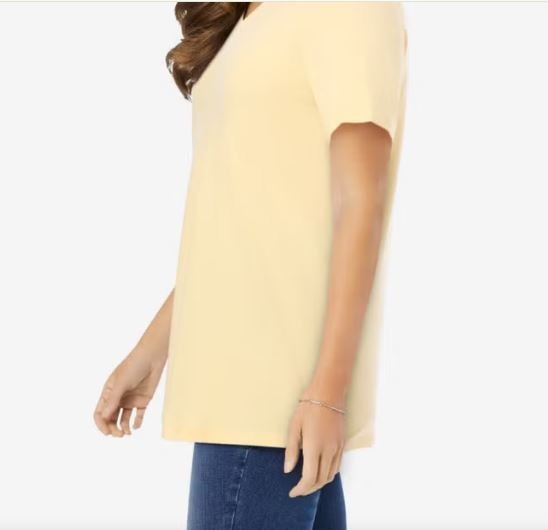 Buy Woman Within Plus Size V-Neck Tee - Perfect Everyday Fit