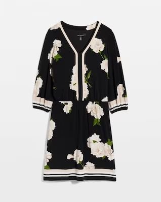 Buy WHBM Black Mini Dress | Sophisticated Neck Detail