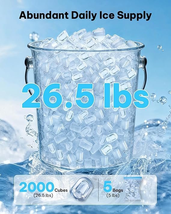 Buy Silonn Countertop Ice Maker | Fast 26.5 lbs/24H Bullet Ice