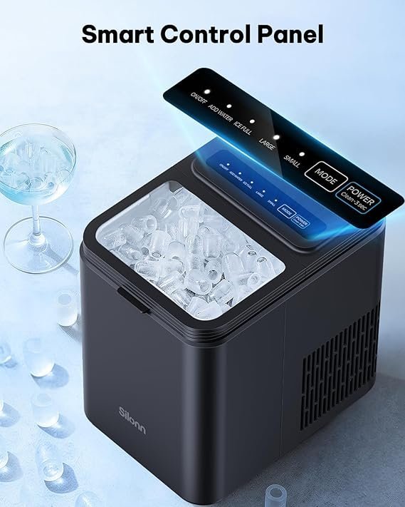Buy Silonn Countertop Ice Maker | Fast 26.5 lbs/24H Bullet Ice