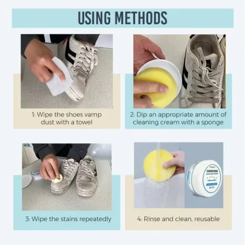 Buy White Shoe Cleaning Cream | Viral Sneaker Cleaner for White Shoes and Instant Shoe Restoration