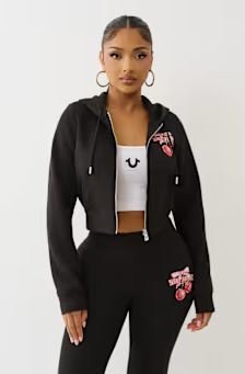 cherry shrunken zip hoodie - mental health hoodie for daily emotional support