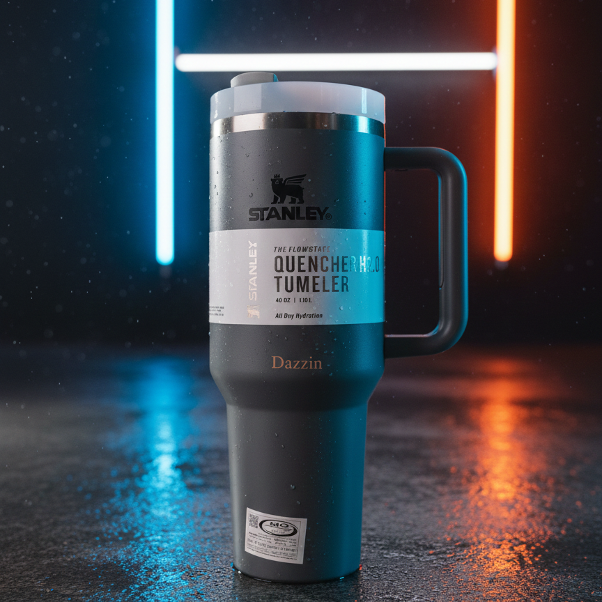 Stanley 40 Oz Sky Blue Tumbler with Straw | Vacuum Insulated Leak Proof Stainless Steel Quencher Cup