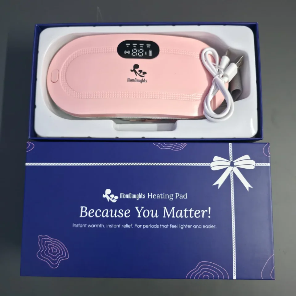 MomDaughts Menstrual Period Heating Pad for Cramps Massage