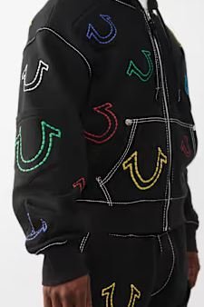Horseshoe Big T Boxy Zip Hoodie - bodybuilding hoodie for winter gym sessions