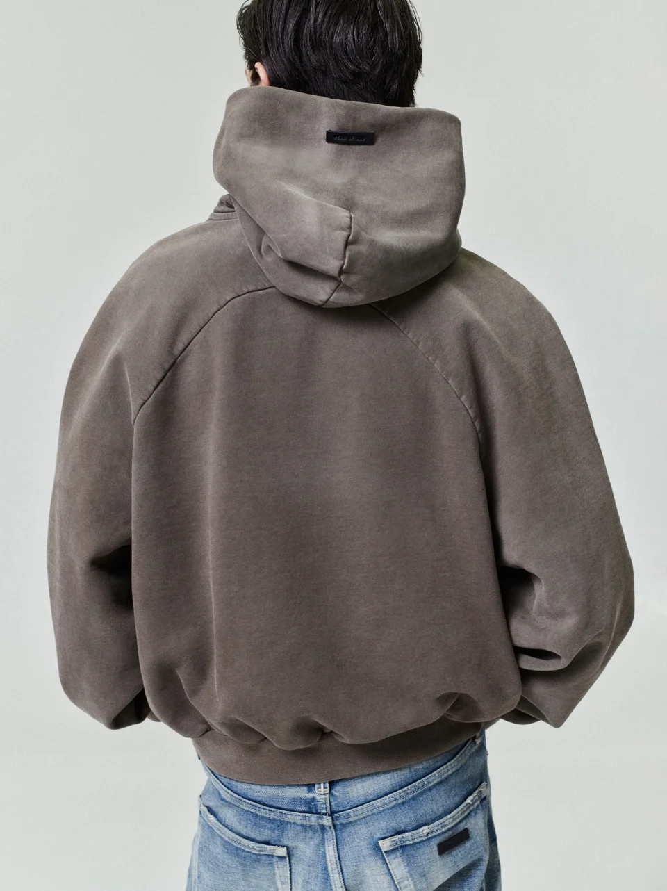 Sunfaded Classic Half Raglan Hoodie with Extra Long Sleeves