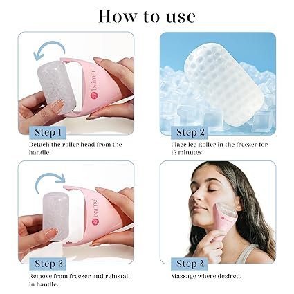 Buy BAIMEI IcyMe Ice Roller & Gua Sha Set – Pink | Facial Massage & Skincare Tool Kit