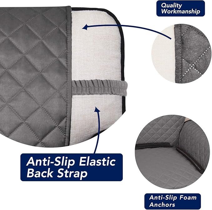 PureFit Reversible Quilted Sofa Cover | Water Resistant Non Slip Couch Protector for Dogs Kids and Pets