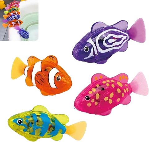 Magic Water Activated Robotic Swimming Fish | Interactive LED Glowing Bath Toy for Kids Aquarium Fun