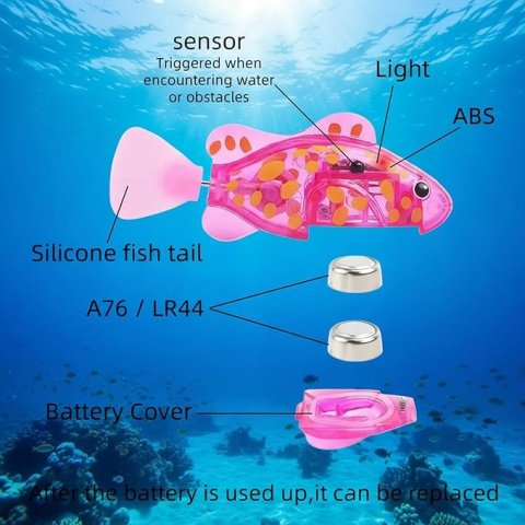 Magic Water Activated Robotic Swimming Fish | Interactive LED Glowing Bath Toy for Kids Aquarium Fun
