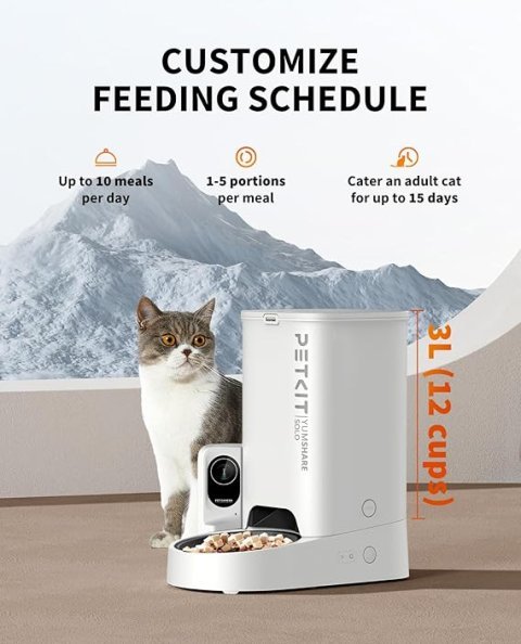 PETKIT Automatic Cat Feeder with Camera | 1080P HD Smart WiFi Feeder