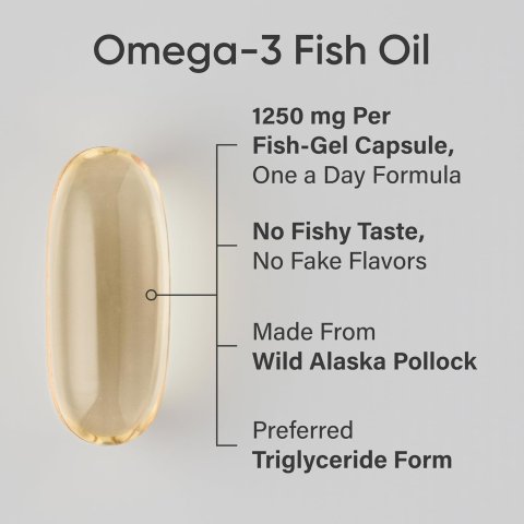Buy Sports Research Omega-3 Fish Oil 1250 | Triple Strength Sustainable EPA/DHA