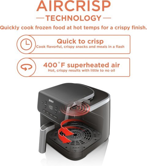 Ninja Air Fryer (AF141) | 5 QT Capacity | 4-in-1 Crispy Cooking