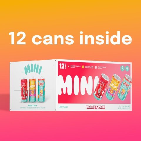 Alani Nu Energy Drink Variety Pack 12 Pack | Zero Sugar Low Calorie Energy Drinks with B Vitamins and Natural Focus