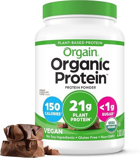 Organic Vegan Protein Powder, Creamy Chocolate Fudge | 21g Plant Protein