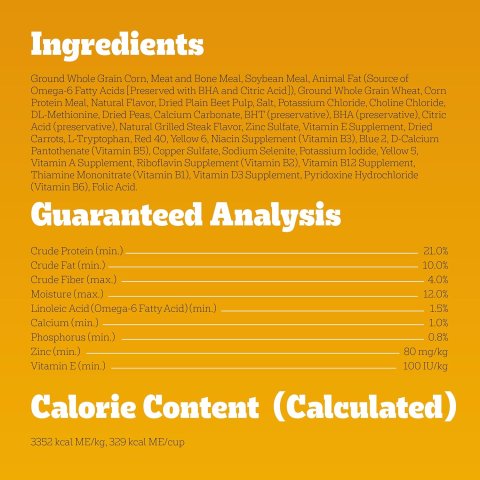 Buy Pedigree Adult Dry Dog Food Grilled Steak & Vegetable Flavor 18 lb Bag | Complete Nutrition Dog Food for Healthy Adult Dogs