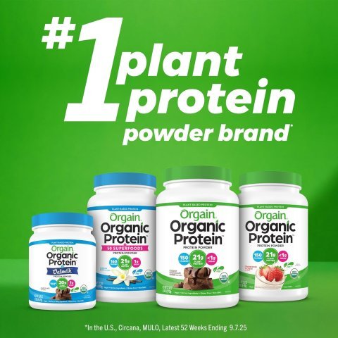 Orgain Organic Vegan Protein Powder, Vanilla Bean | 21g Plant Protein