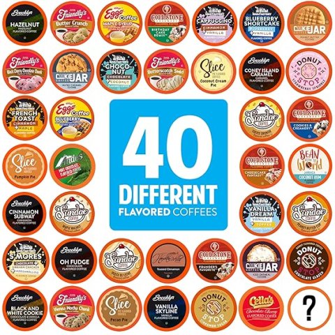 Buy Two Rivers Flavored Coffee Pods Variety Pack 40 Count | Assorted Single Serve Coffee Pods for Keurig Brewers