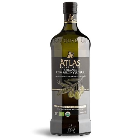 Buy Atlas Cold Press Extra Virgin Olive Oil 1L | Polyphenol Rich Organic Moroccan EVOO for Healthy Cooking