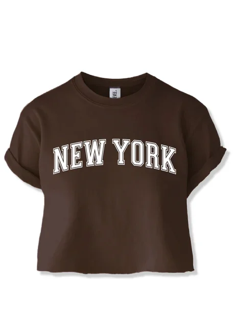 CROPPED NEW YORK GRAPHIC TEE