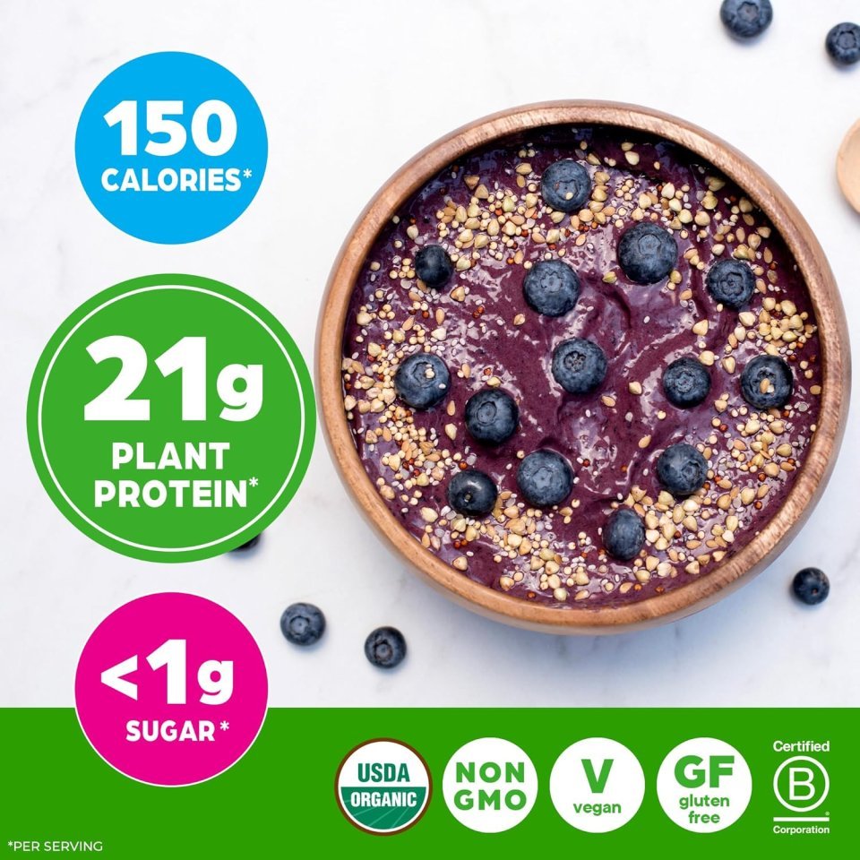 Orgain Organic Vegan Protein Powder, Vanilla Bean | 21g Plant Protein