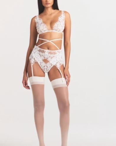 Buy Lace Garter Skirt Snow Online | Elegant Women's Lace Mini Skirt with Romantic Details