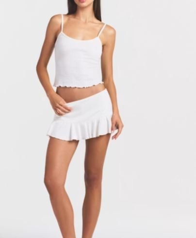Buy Heavy Pointelle Mini Skort Marble Online | Women's Knit Mini Skort with Built-In Shorts