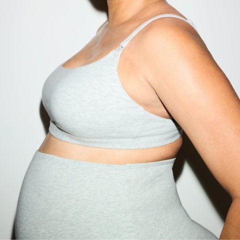 Buy Cotton Jersey Maternity Nursing Scoop Bralette 2-Pack Light Heather Grey Online | Soft Wireless Nursing Bras for Pregnancy & Breastfeeding