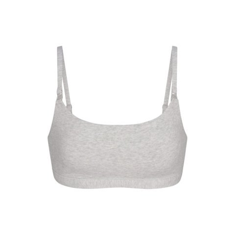 Buy Cotton Jersey Maternity Nursing Scoop Bralette 2-Pack Light Heather Grey Online | Soft Wireless Nursing Bras for Pregnancy & Breastfeeding