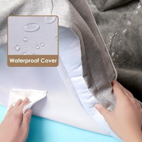 Buy EHEYCIGA Orthopedic Dog Bed for Extra Large Dogs Online | Waterproof Memory Foam XL Pet Bed with Bolsters & Washable Cover 44" x 32" Grey