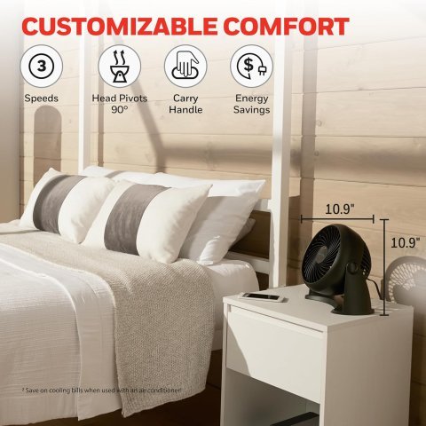 Buy Honeywell TurboForce Air Circulator Fan HT900 Online | Quiet Personal Tabletop Fan with 3 Speeds & 90° Pivoting Head