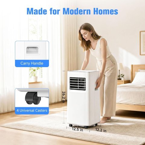 Buy 3-in-1 Portable Air Conditioner 8500 BTU Online | AC, Fan & Dehumidifier for Rooms Up to 450 Sq. Ft. with Window Kit