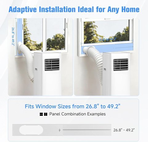 Buy 3-in-1 Portable Air Conditioner 8500 BTU Online | AC, Fan & Dehumidifier for Rooms Up to 450 Sq. Ft. with Window Kit