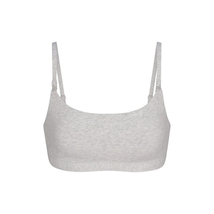 Buy Cotton Jersey Maternity Nursing Scoop Bralette 2-Pack Light Heather Grey Online | Soft Wireless Nursing Bras for Pregnancy & Breastfeeding