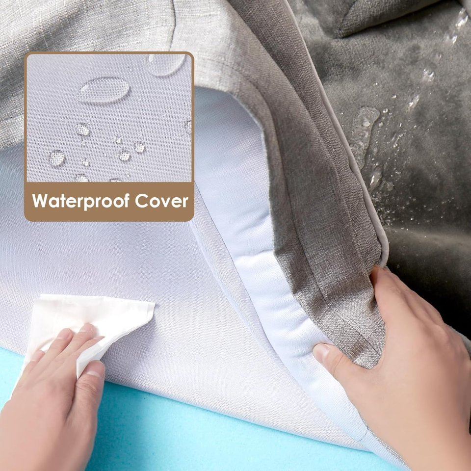 Buy EHEYCIGA Orthopedic Dog Bed for Extra Large Dogs Online | Waterproof Memory Foam XL Pet Bed with Bolsters & Washable Cover 44" x 32" Grey