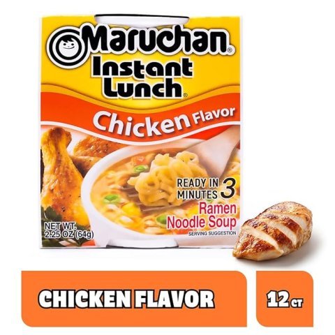 Buy Maruchan Instant Lunch Chicken Flavor Ramen Noodles Online | Japanese-Style Instant Noodle Soup 12 Pack