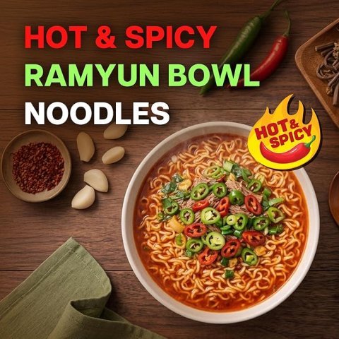 Buy Nongshim Gourmet Hot & Spicy Instant Ramen Bowl Online | Premium Microwavable Noodle Soup 3.03 oz 12 Pack