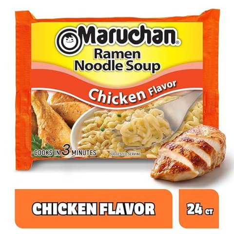 Buy Maruchan Chicken Flavor Ramen Noodle Soup Online | Japanese-Style Instant Noodles 3 oz 24 Pack