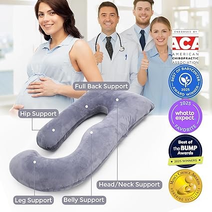 Buy Momcozy U Shaped Pregnancy Pillow Online | Full Body Maternity Pillow for Sleeping & Pregnancy Support