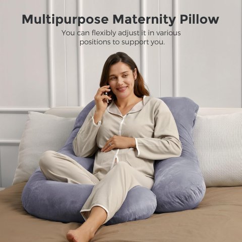 Buy Momcozy U Shaped Pregnancy Pillow Online | Full Body Maternity Pillow for Sleeping & Pregnancy Support