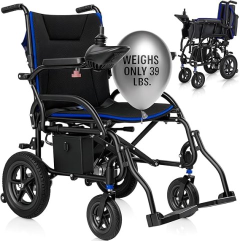 Buy Vive Lightweight Electric Wheelchair Online | Foldable Carbon Fiber Power Wheelchair for Adults & Seniors