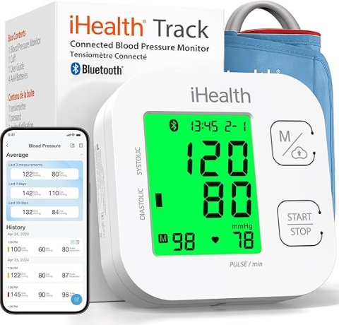 Buy iHealth Track Smart Upper Arm Blood Pressure Monitor Online | Bluetooth Blood Pressure Machine with Wide Range Cuff