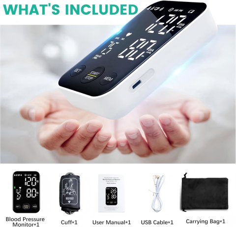 Buy Oklar Upper Arm Blood Pressure Monitor Online | Digital BP Machine for Home Use with Large LED Display