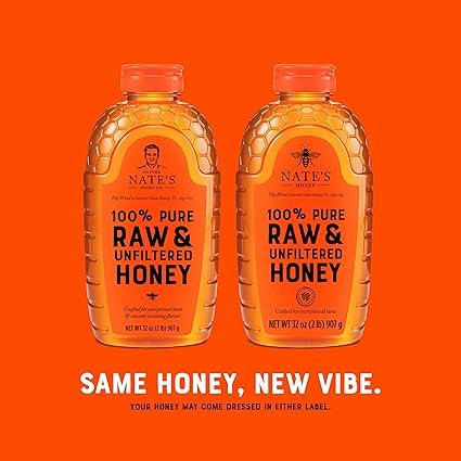 Buy Nate's 100% Pure Raw & Unfiltered Honey Online | Natural Premium Honey in 32 oz Squeeze Bottle