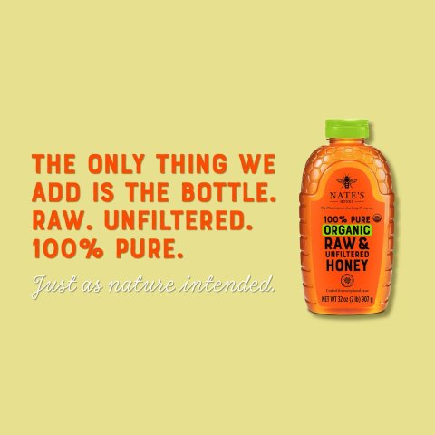 Buy Nate's Organic 100% Pure Raw & Unfiltered Honey Online | USDA Certified Organic Honey 32 oz Squeeze Bottle