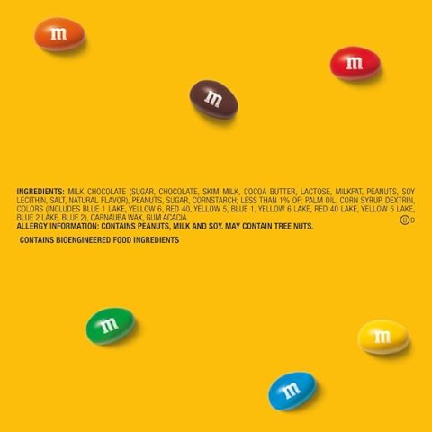 Buy M&M'S Peanut Milk Chocolate Candy Party Size Online | Resealable 38 oz Bulk Chocolate Candy Bag