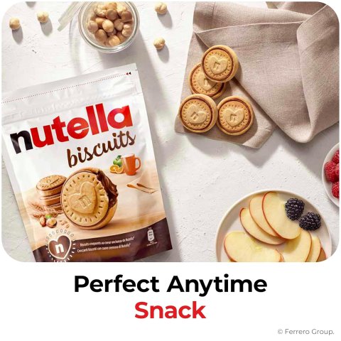 Buy Nutella Biscuits Cookies Filled with Nutella Hazelnut Spread Online | Crispy Italian Snack Cookies 9.7 oz